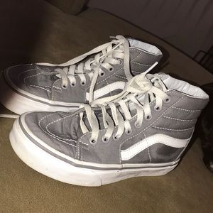 grey high top vans